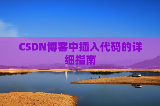 CSDN博客中插入代码的详细指南